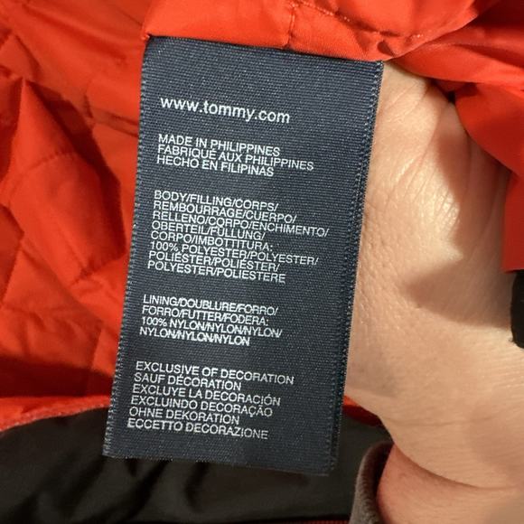 TOMMY HILFIGER Jacket Water & Wind Resistant Zip Up Coat Puffer Lined Size XL - Picture 9 of 15